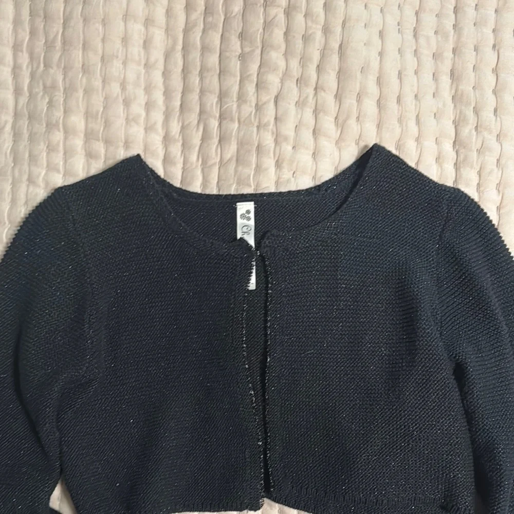 Black Cropped Cardigan